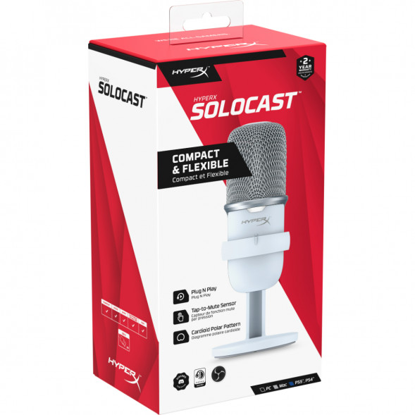 Микрофон для стриминга и игр HyperX SoloCast, White в Махачкале