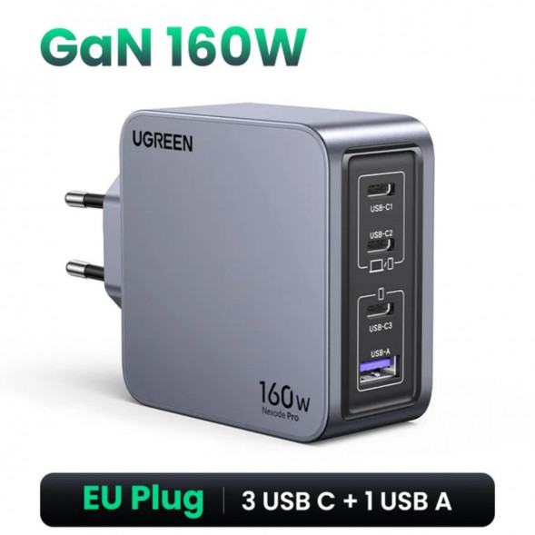 Сетевое зарядное устройство Ugreen 160W GaN USB-C в Махачкале