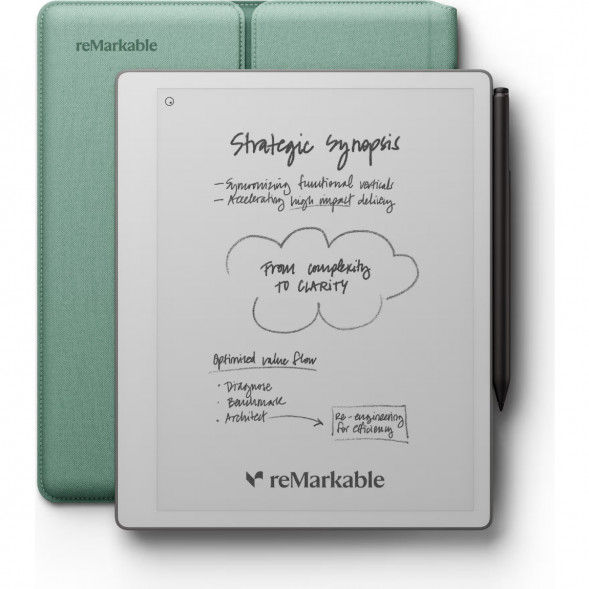 Графический планшет reMarkable Paper Pure+Marker Plus+Sleeve Folio, Mist Green в Махачкале