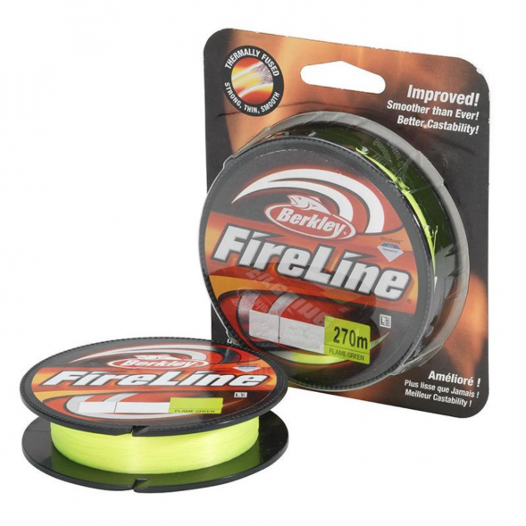 Леска Berkley FireLine 0,12mm 6,8kg 270m, Flame Green (зелёный неон) в Махачкале