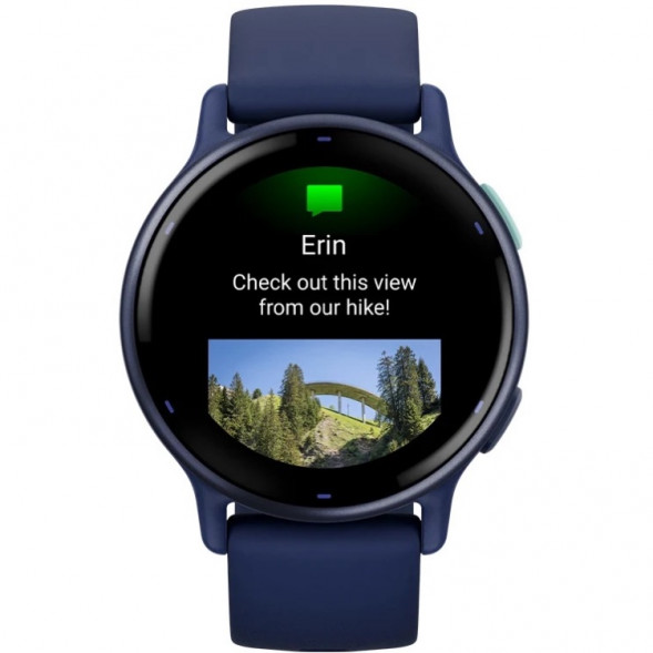 Умные часы Garmin Vivoactive 5, синие с металлически-синим безелем и силиконовым ремешком 010-02862-12 в Махачкале