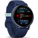Умные часы Garmin Vivoactive 5, синие с металлически-синим безелем и силиконовым ремешком 010-02862-12 в Махачкале