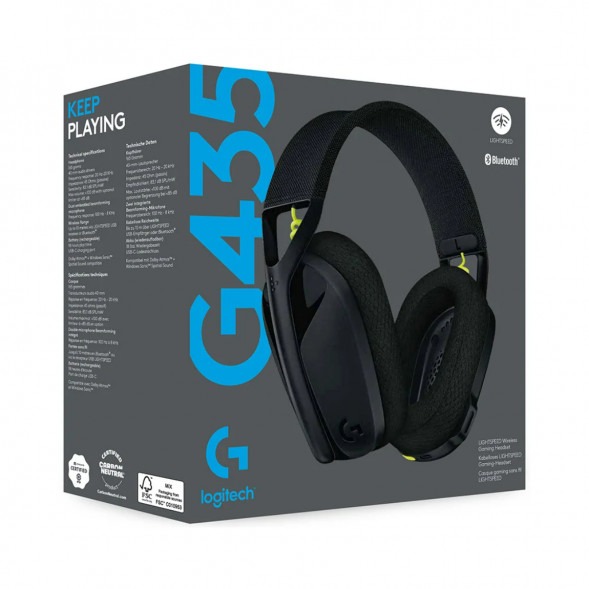 Игровая гарнитура Logitech G435 Lightspeed, чёрный в Махачкале