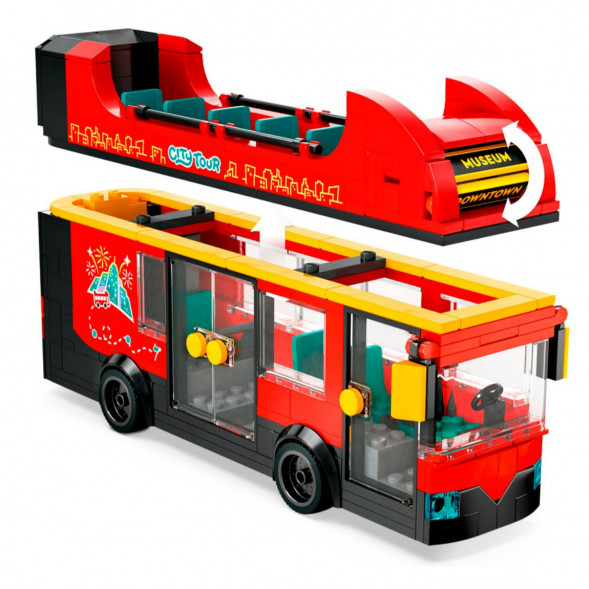 Конструктор LEGO City 60407 Красный двухэтажный экскурсионный автобус в Махачкале