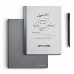 Графический планшет reMarkable 2 со стилусом Marker Plus и чехлом Book Folio серый (RM114)