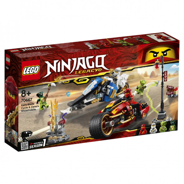Конструктор LEGO Ninjago 70667 Мотоцикл-клинок Кая и снегоход Зейна в Махачкале