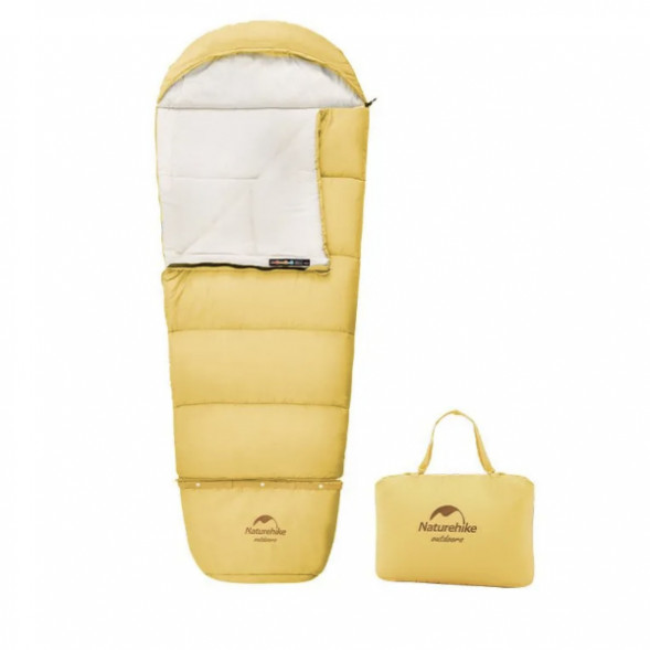 Спальный мешок Naturehike C180 (190x75см), желтый в Махачкале