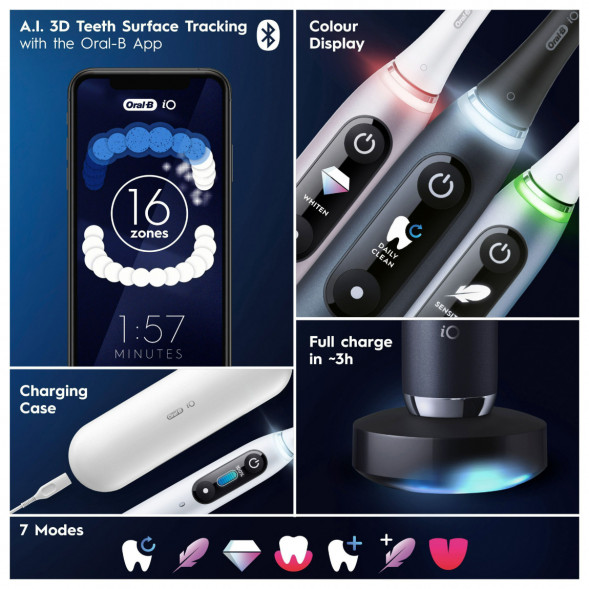 Набор из 2-х электрических зубных щеток Oral-B iO Series 9 Duo, Black Onyx и Rose Quartz в Махачкале