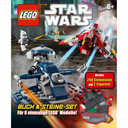 Книга и набор кубиков LEGO Star Wars Buch & Steine-Set Fur 8 einmalige Lego Modelle!