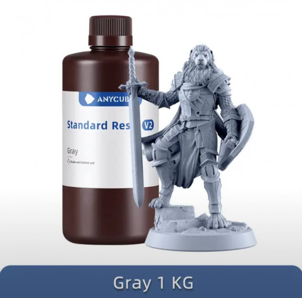 Смола для 3D печати ANYCUBIC Standart Resin V2 Gray 1 кг в Махачкале