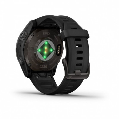 Умные часы Garmin EPIX PRO (Gen 2) Sapphire Edition 42 мм, титановый, угольно-серый, DLC, черный ремешок 010-02802-15 в Махачкале