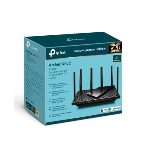 Роутер беспроводной TP-Link Archer AX72 AX5400 10/100/1000BASE-TX черный в Махачкале