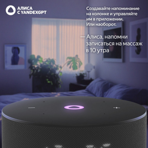 Умная колонка Яндекс Станция Мини 3 c Алисой на YandexGPT, чёрная в Махачкале