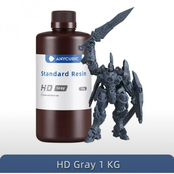 Смола для 3D печати ANYCUBIC Standart Resin HD Gray 1 Кг в Махачкале