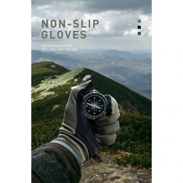 Перчатки сенсорные спортивные Naturehike Outdoor Full Touch GL10 (черный, L) в Махачкале