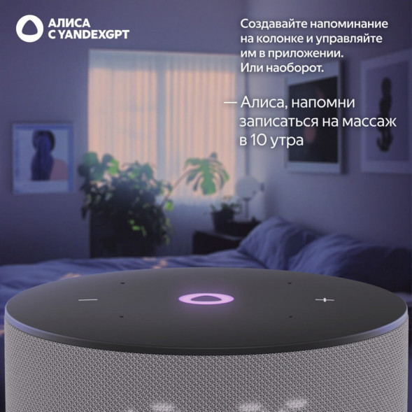 Умная колонка Яндекс Станция Мини 3 c Алисой на YandexGPT, серая в Махачкале