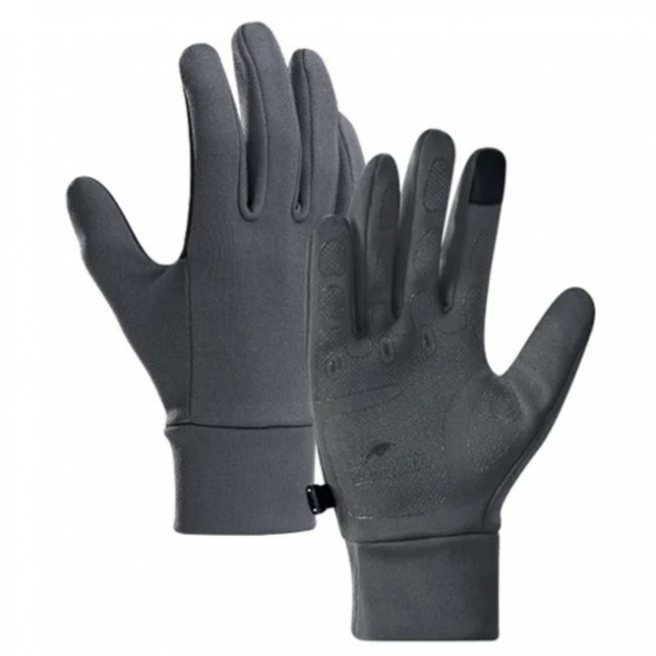 Перчатки сенсорные спортивные Naturehike Outdoor Full Touch GL10 (серый, L) в Махачкале