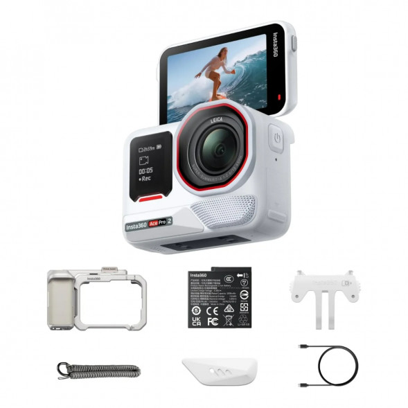 Экшн-камера Insta360 Ace Pro 2 Single Battery Xplorer Bundle, Arctic White в Махачкале
