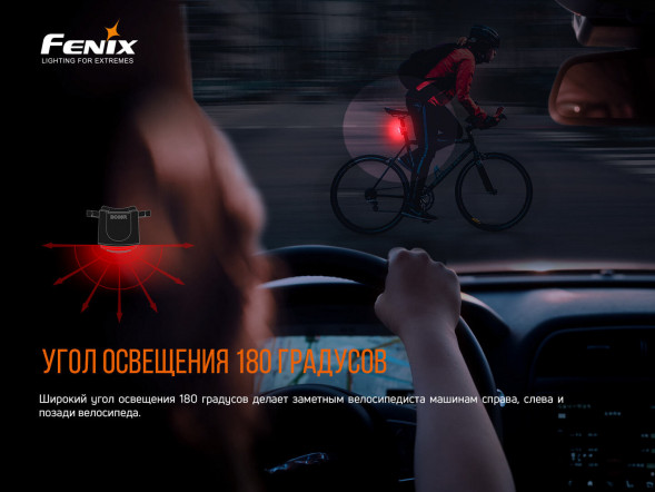 Велофара задняя Fenix BC05R V2.0, черный в Махачкале