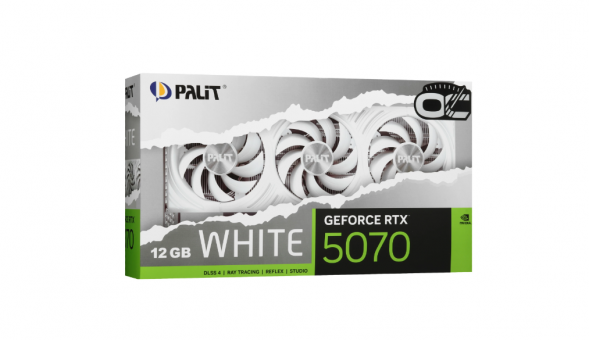 Видеокарта Palit NVIDIA GeForce RTX5070 WHITE OC 12ГБ GDDR7, OC в Махачкале