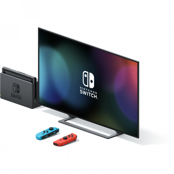 Игровая приставка Nintendo Switch OLED 64 ГБ, неоновый синий/неоновый красный в Махачкале
