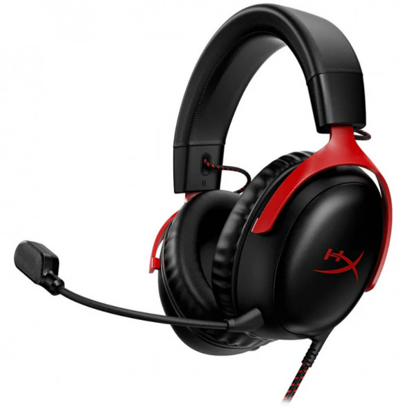 Компьютерная гарнитура HyperX Cloud III проводная, чёрный/красный в Махачкале