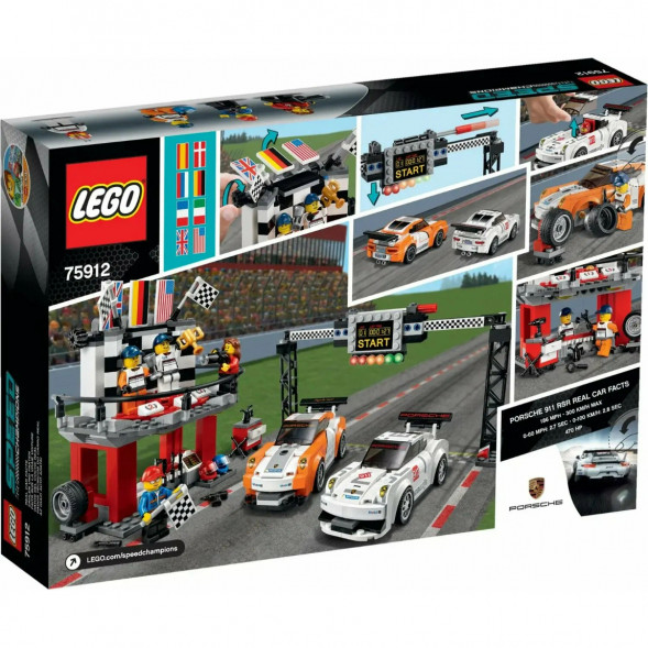 Конструктор LEGO Speed Champions 75912 Финишная линия гонки Porsche 911 GT в Махачкале