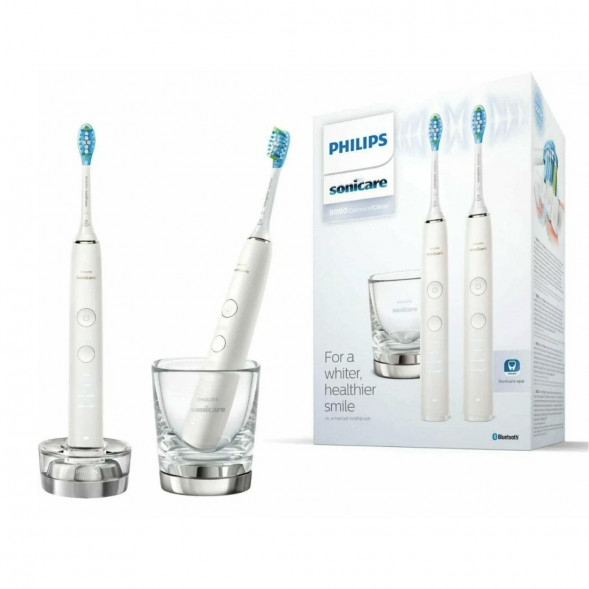 Набор из 2 электрических зубных щеток Philips Sonicare DiamondClean 9000 HX9914/55, белый в Махачкале