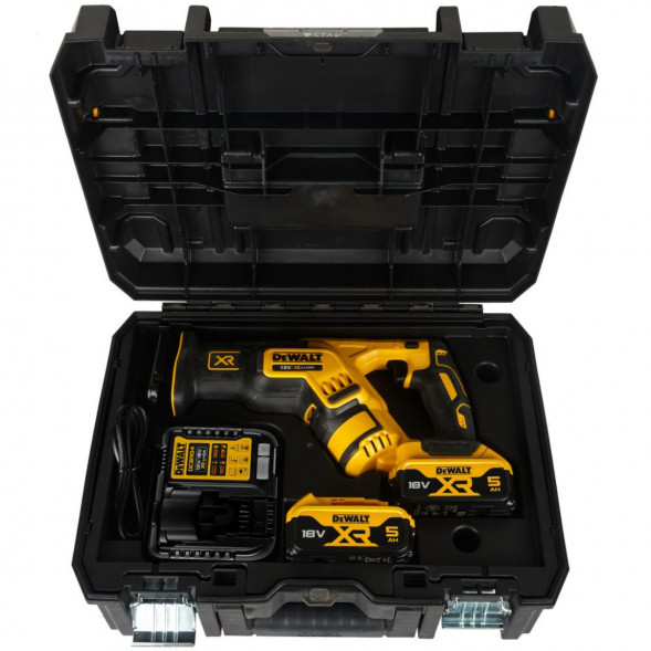 Аккумуляторная сабельная пила DEWALT DCS367P2 с 2 АКБ 5 Ач и ЗУ, в кейсе TSTAK в Махачкале