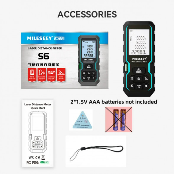Лазерный дальномер Mileseey S6, 120 м в Махачкале