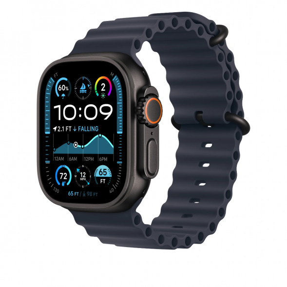 Ремешок Apple Watch 49мм Navy Ocean Band - Black Titanium Finish (MYPA3) в Махачкале