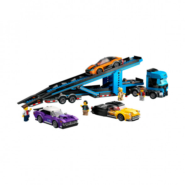 Конструктор LEGO City 60408 Грузовик-автовоз со спортивными автомобилями в Махачкале