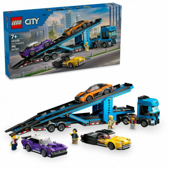 Конструктор LEGO City 60408 Грузовик-автовоз со спортивными автомобилями в Махачкале