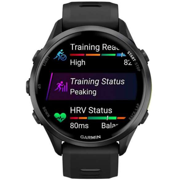 Умные часы Garmin Forerunner 970 Carbon Gray DLC Titanium ремешок Black/Translucent Whitestone 010-02969-10 в Махачкале
