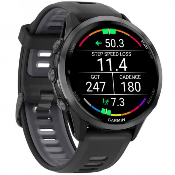 Умные часы Garmin Forerunner 970 Carbon Gray DLC Titanium ремешок Black/Translucent Whitestone 010-02969-10 в Махачкале
