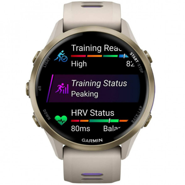 Умные часы Garmin Forerunner 970 Soft Gold Titanium/French Gray Translucent Indigo Band 010-02969-12 в Махачкале