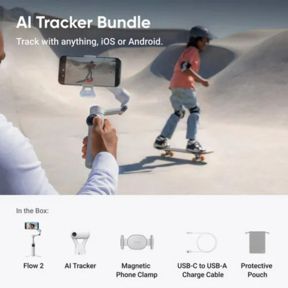 Стабилизатор Insta360 Flow 2 AI Tracker Bundle, Stone Gray в Махачкале