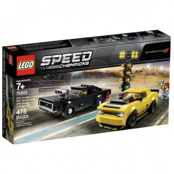 Конструктор LEGO Speed Champions 75893 2018 Dodge Challenger SRT Demon и 1970 Dodge Charger R/T в Махачкале