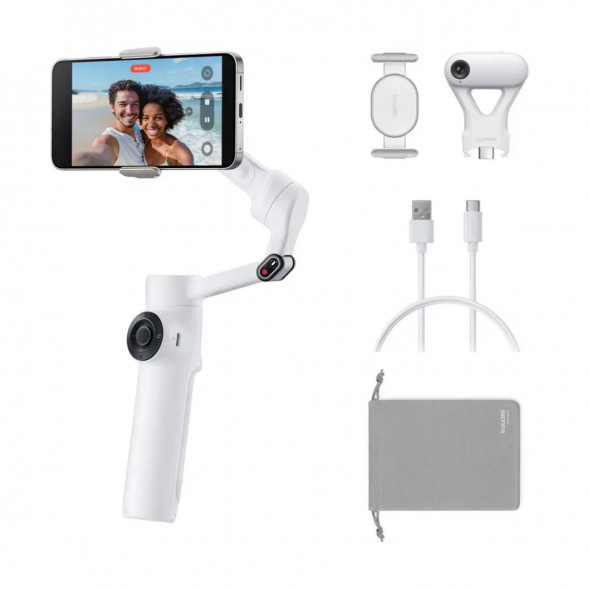 Стабилизатор Insta360 Flow 2 AI Tracker Bundle, Summit White в Махачкале