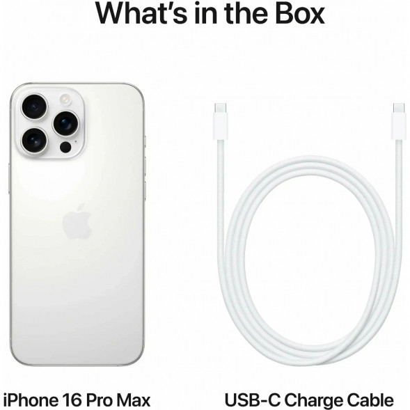 Смартфон Apple iPhone 16 Pro Max (nano SIM+eSIM) 512ГБ, White Titanium в Махачкале