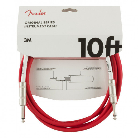 Инструментальный кабель Fender Original Series 10 Ft, 3 м, Jack 6.3, красный в Махачкале