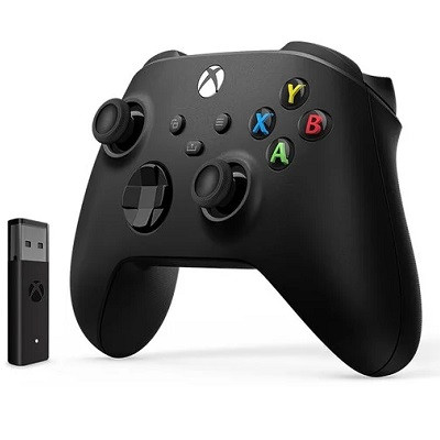 Беспроводной геймпад Microsoft Xbox черный, PC адаптер в Махачкале