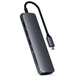 USB-концентратор Satechi SLIM MULTI-PORT (ST-UCSMA3), разъемов: 3, серый космос