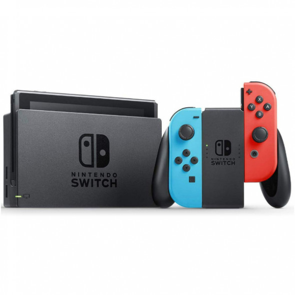 Игровая приставка Nintendo Switch rev.2 32 ГБ, красный/синий в Махачкале