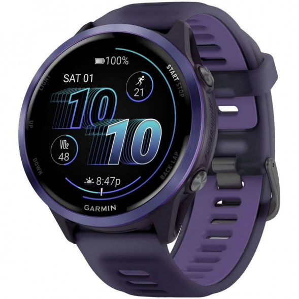 Умные часы Garmin Forerunner 570 47 мм Indigo Aluminium/Translucent Imperial Purple/Indigo 010-02971-02 в Махачкале