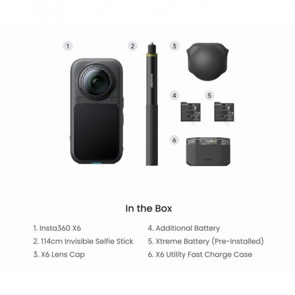 Экшн-камера Insta360 X6 Essentials Bundle, Black в Махачкале