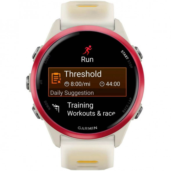 Умные часы Garmin Forerunner 570 42 мм Raspberry Aluminium/Translucent Bone/Mango 010-02970-02 в Махачкале