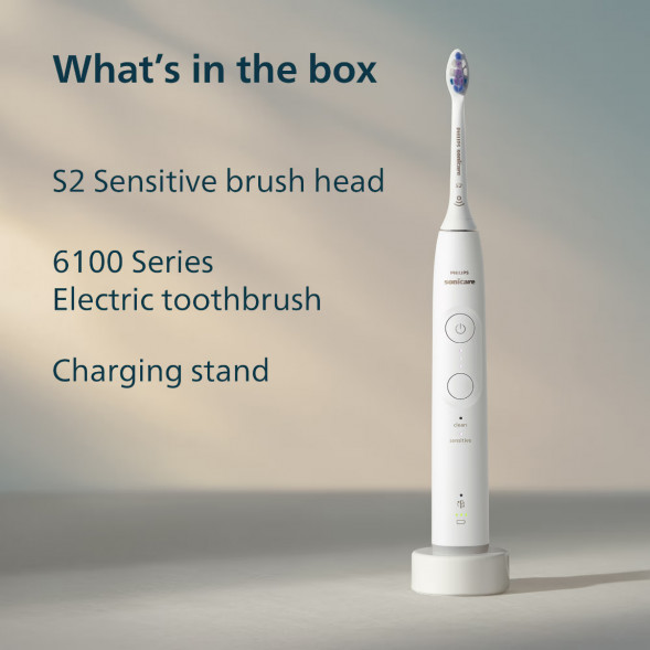Электрическая зубная щётка Philips Sonicare 6100 HX7400/01, белый в Махачкале
