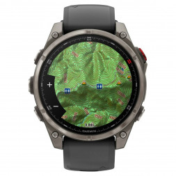 Умные часы Garmin Fenix 8 PRO, 47 мм, AMOLED, Sapphire, Titanium with Graphite/Black Silicone Band 010-03198-10