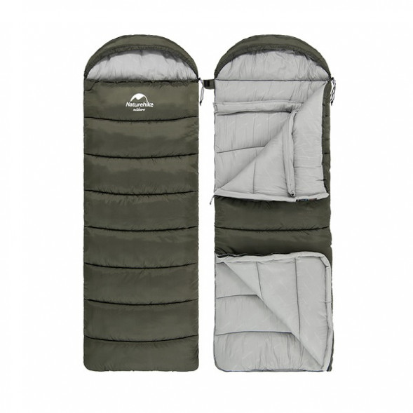 Спальный мешок Naturehike U250 (Левый), зеленый в Махачкале